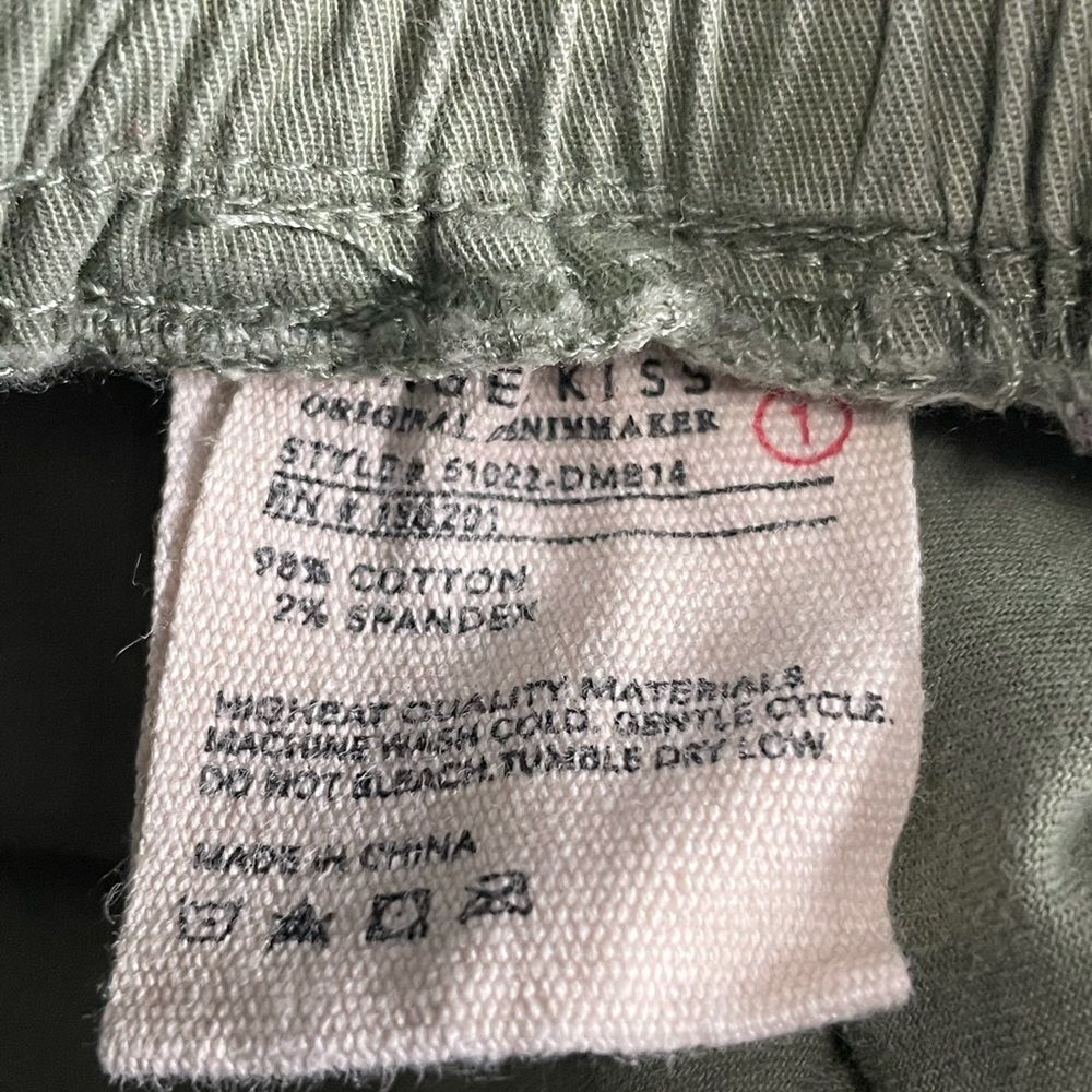 🟢Angel Kiss Cargo Joggers Olive Green Size 1 - Picture 8 of 8